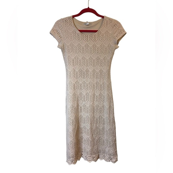 DE Collection Nude Short Sleeve Knit Dress - Picture 11 of 14